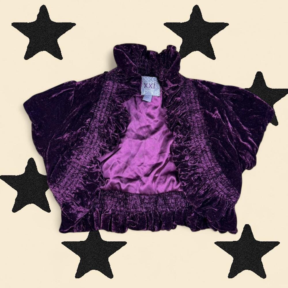 ★Vintage Forver 21 Purple Velvet Evening Shall ★